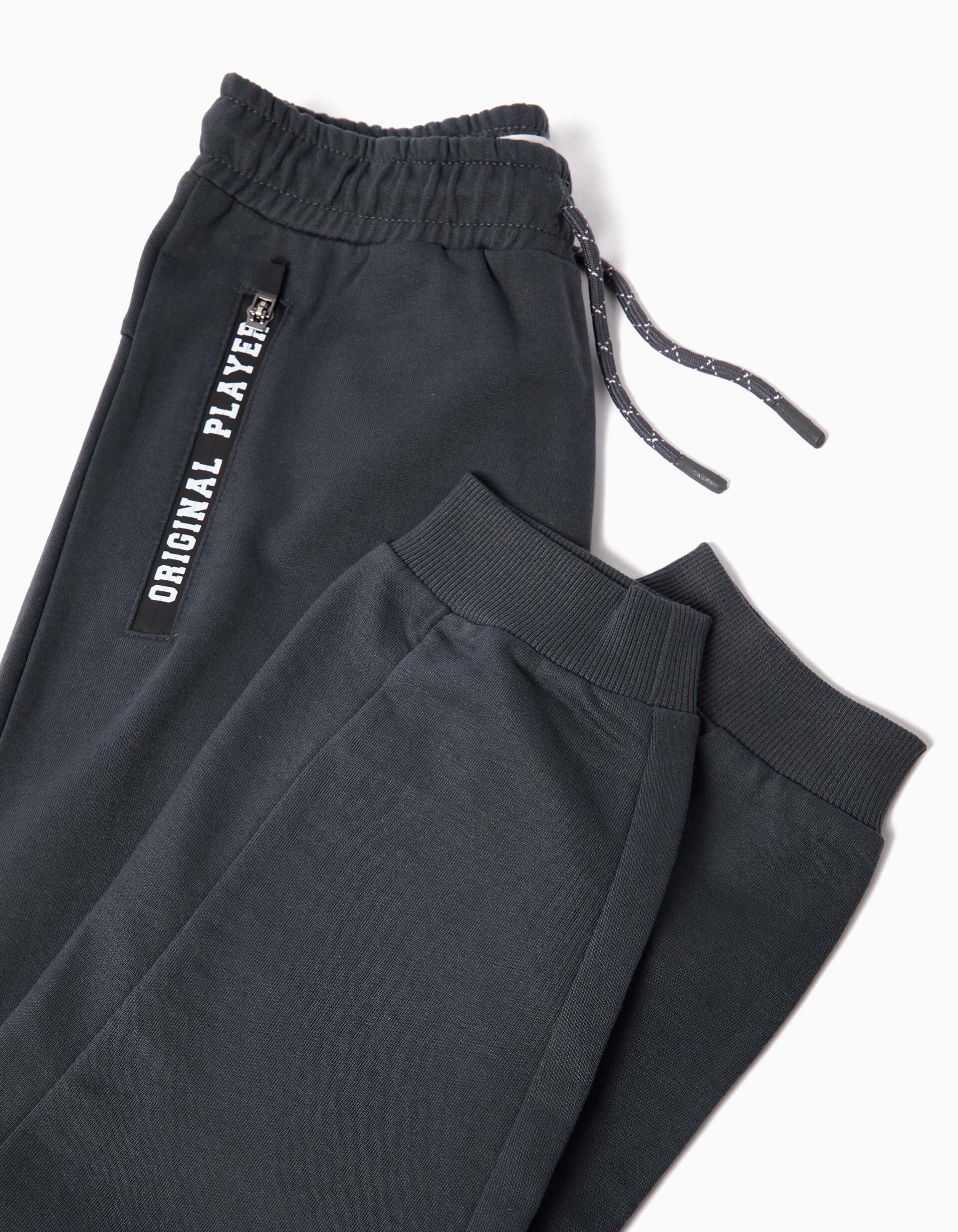 Comprar Online Cal&ccedil;as de Felpa, Menino, Cinzento Escuro