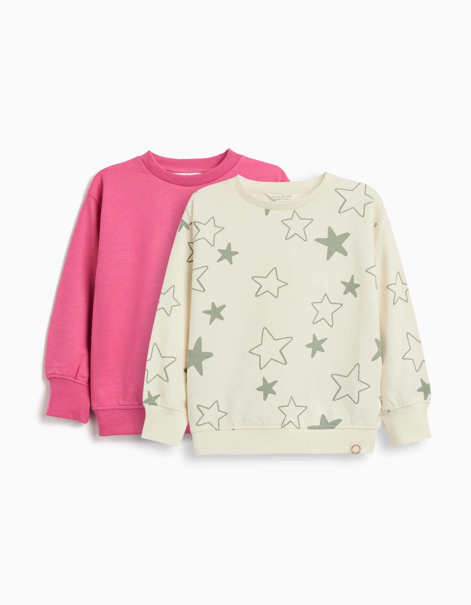 Comprar Online Pack 2 Sweatshirts de Felpa, Menina, Rosa Escuro