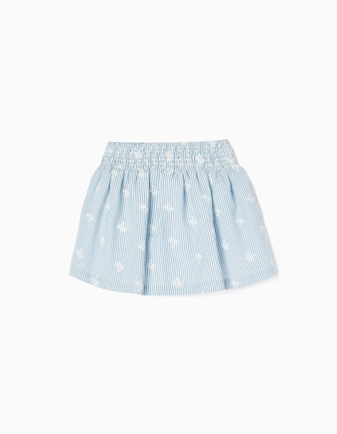 Striped Cotton Skirt for Girls 'You&Me', Blue/White