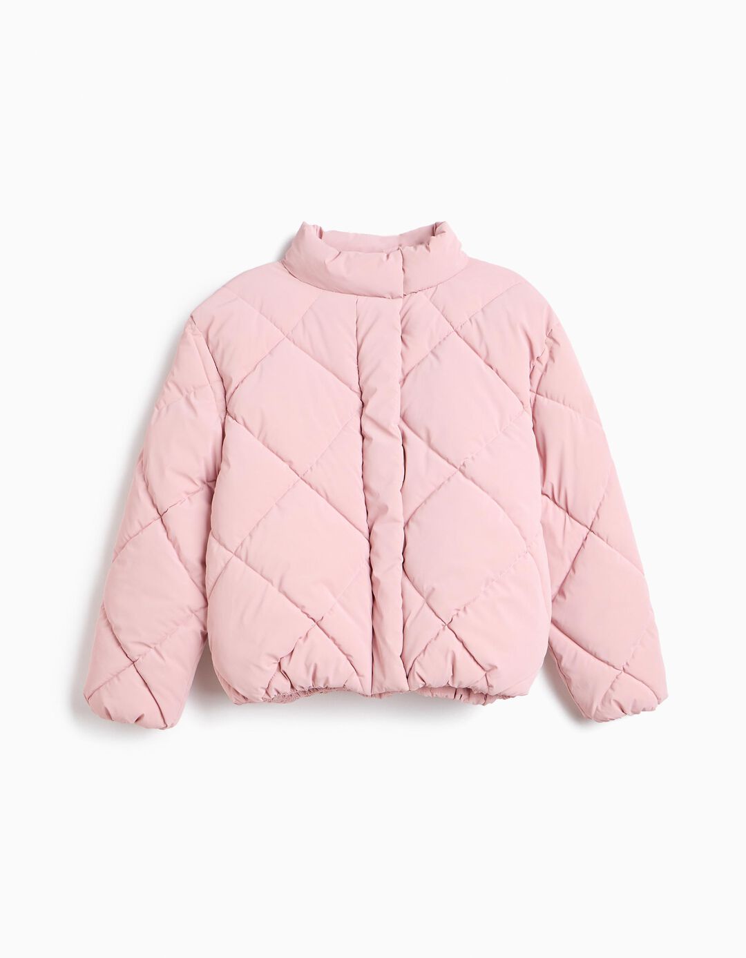 Blus&atilde;o Acolchoado, Menina, Rosa 