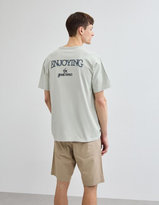 Comprar Online T-shirt Heavy Jersey Bordado, Homem, Vermelho Escuro