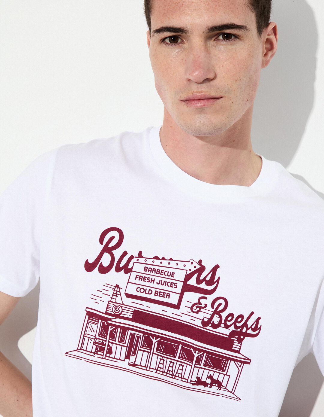 T-shirt, Homem, Branco 