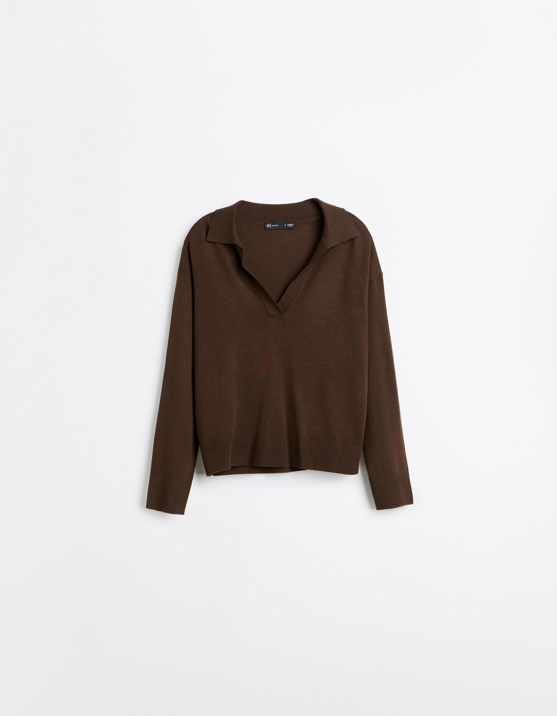 Comprar Online Sweater Polo, Mulher, Castanho Escuro