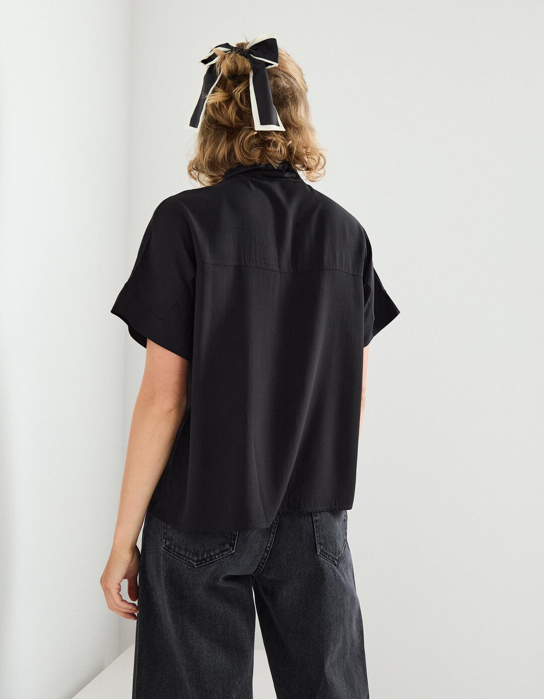 Camisa Viscose, Mulher, Preto