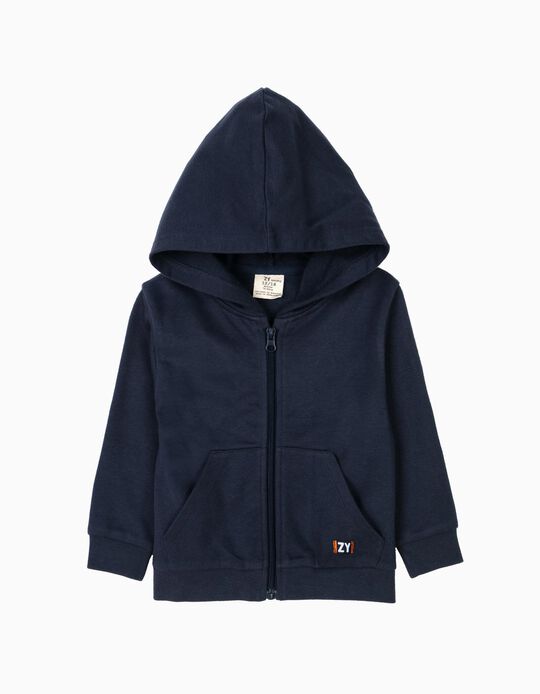 Casaco com Capuz para Beb&eacute; Menino, Azul Escuro
