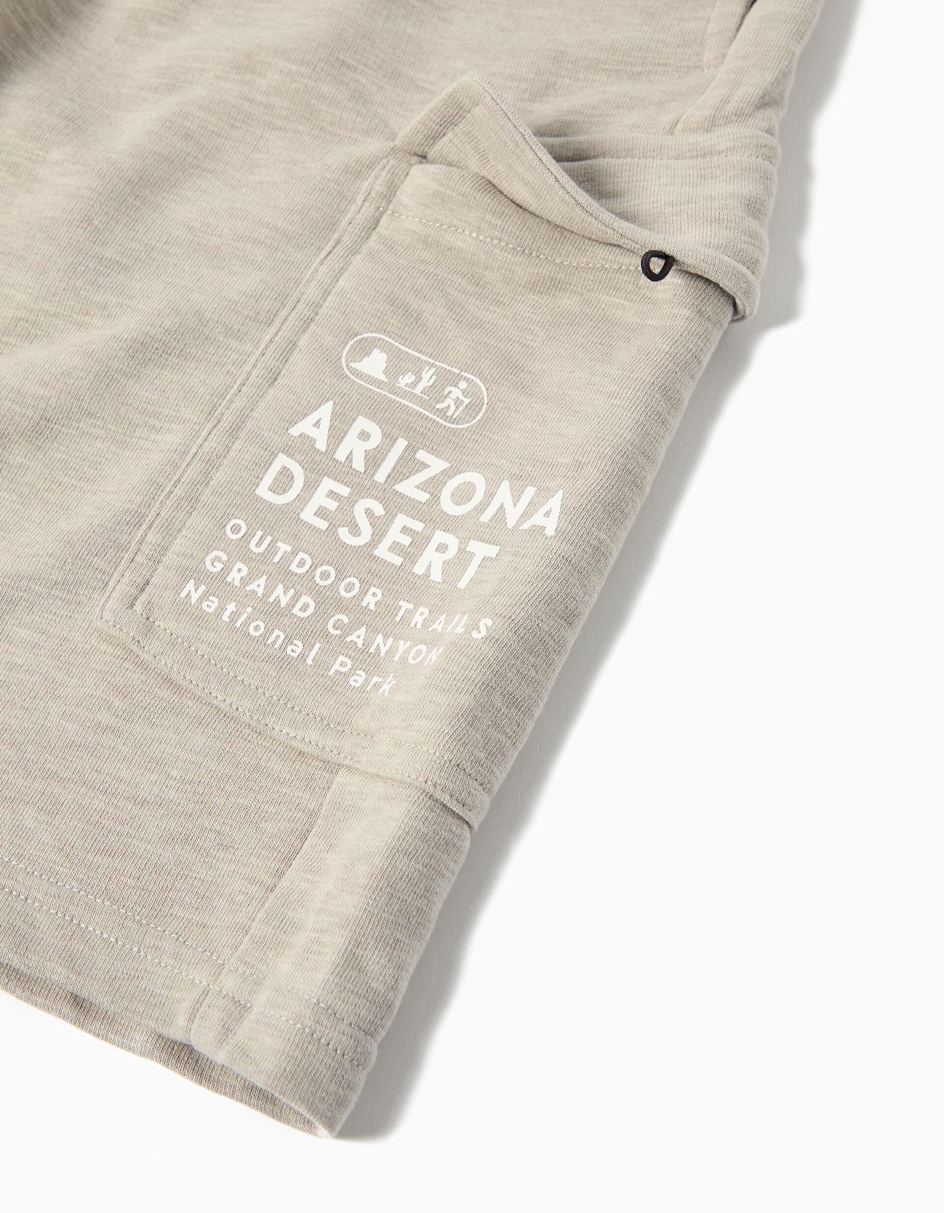 Comprar Online Cal&ccedil;&otilde;es Cargo, Menino, Cinzento Claro