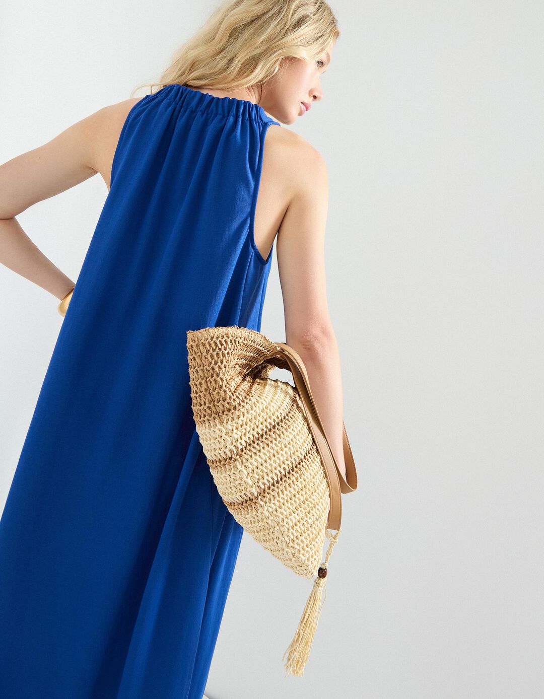 Vestido Comprido, Mulher, Azul