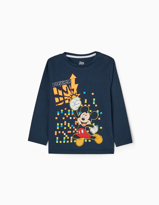 Long Sleeve T-Shirts for Baby Boys 'Gamer Mickey', Dark Blue