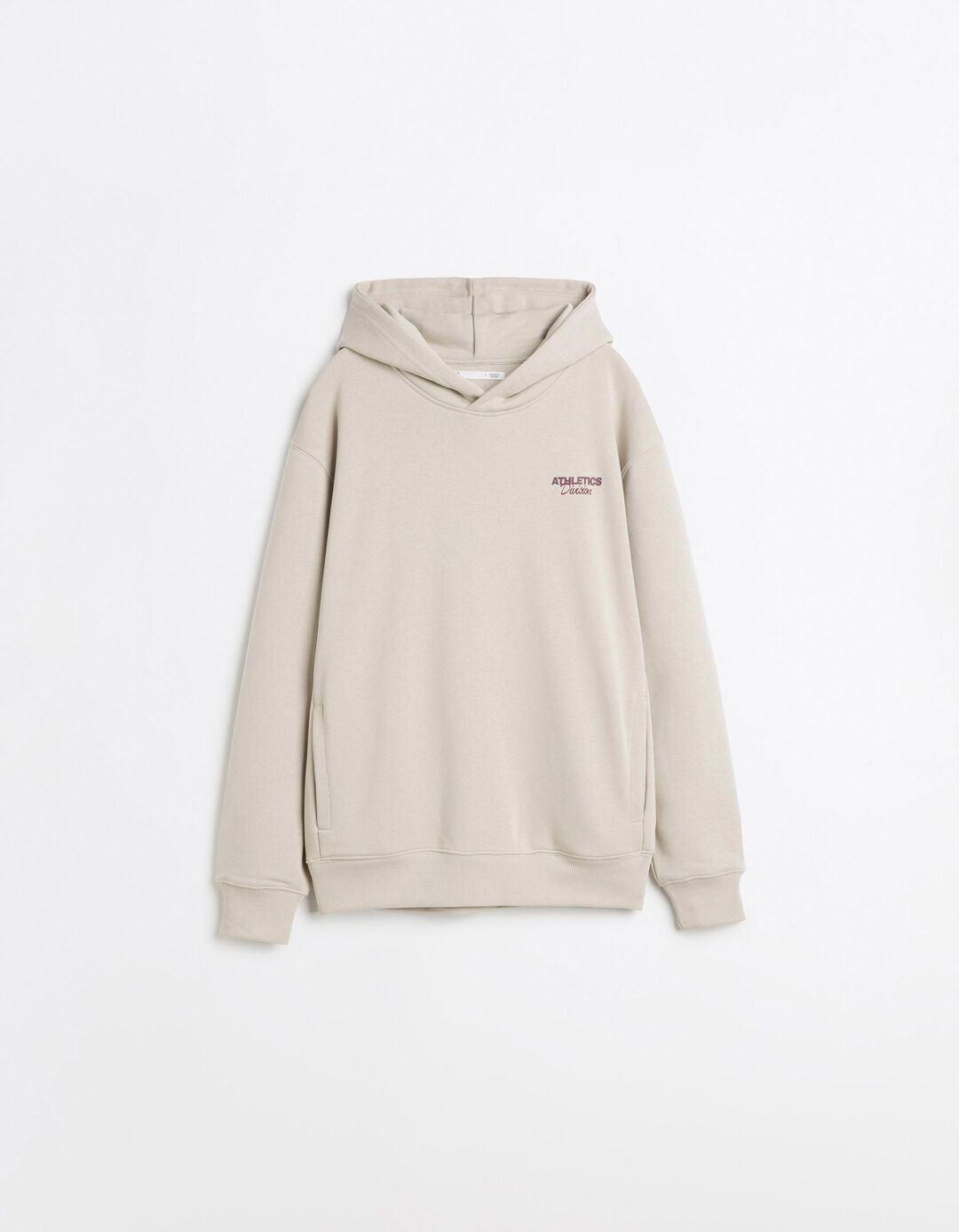 Sweatshirt De Felpa Estampada, Homem, Bege Claro