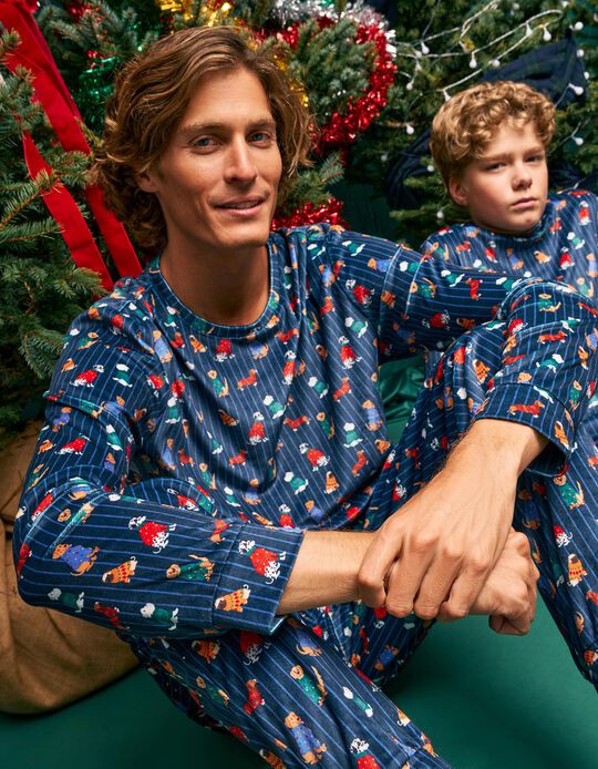 Comprar Online Pijama Aveludado, Homem, Azul Escuro