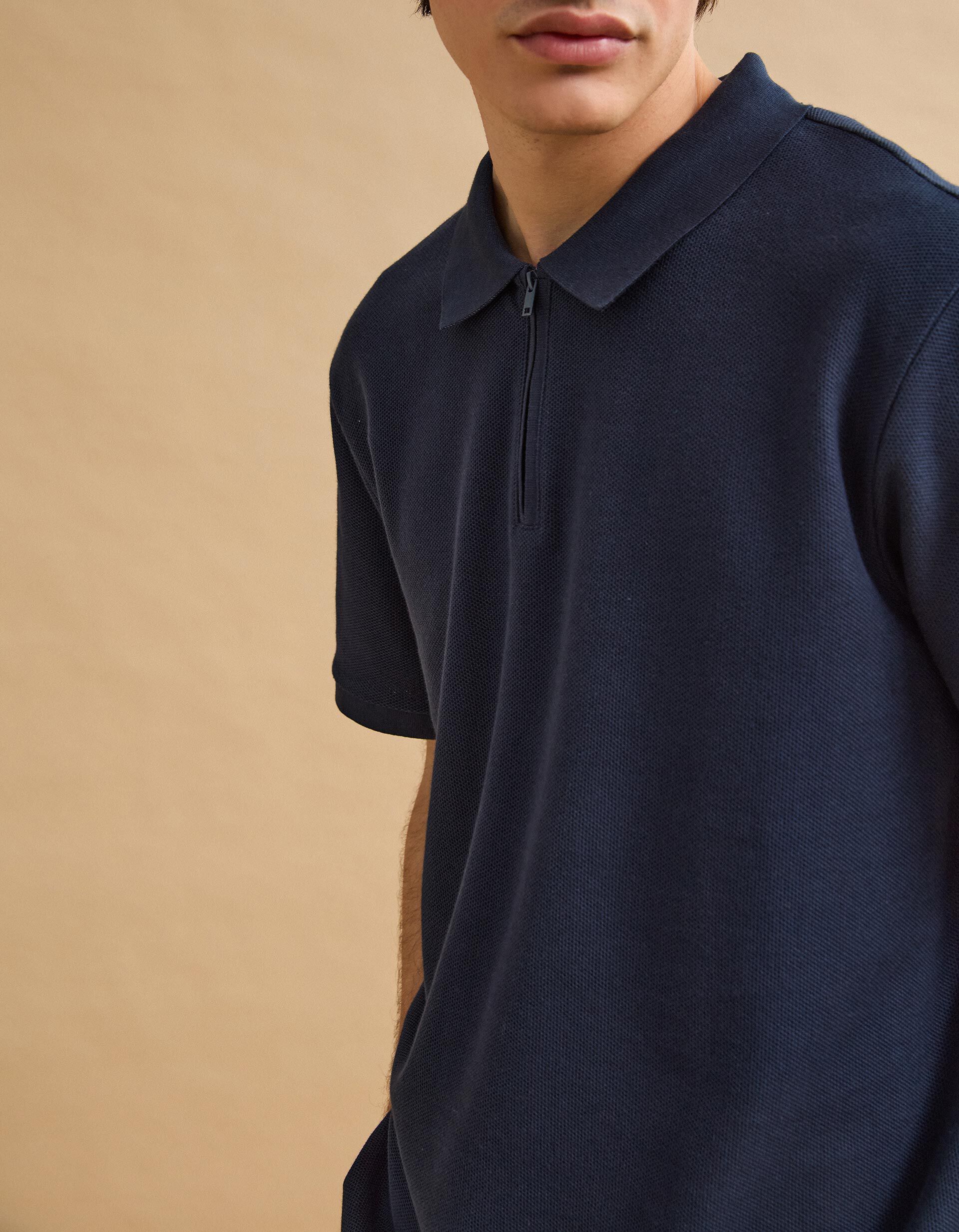 Comprar Online Polo com Fecho, Homem, Azul Escuro