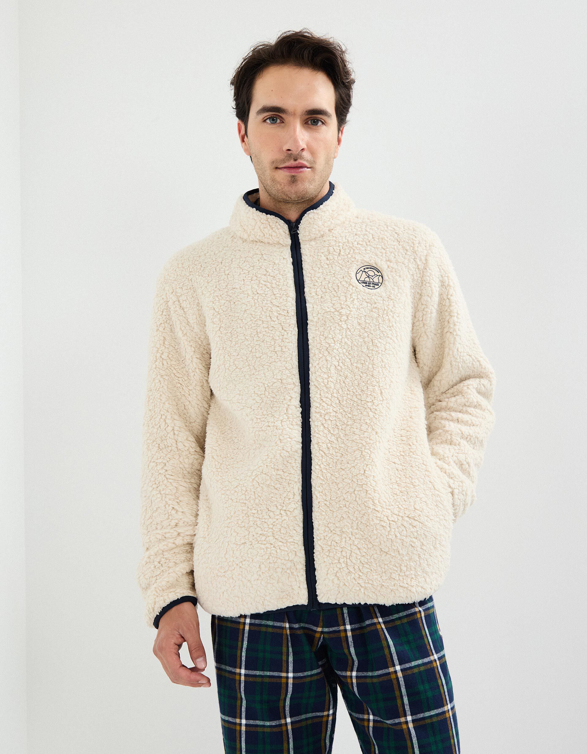 Comprar Online Casaco Sherpa, Homem, Cru 