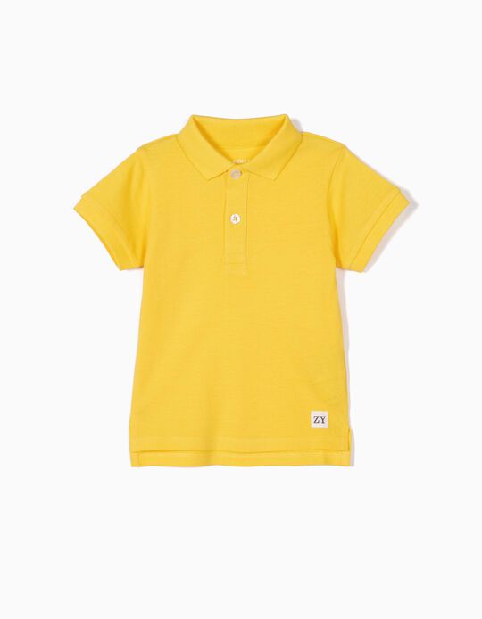 Polo para Beb&eacute; Menino, Amarelo
