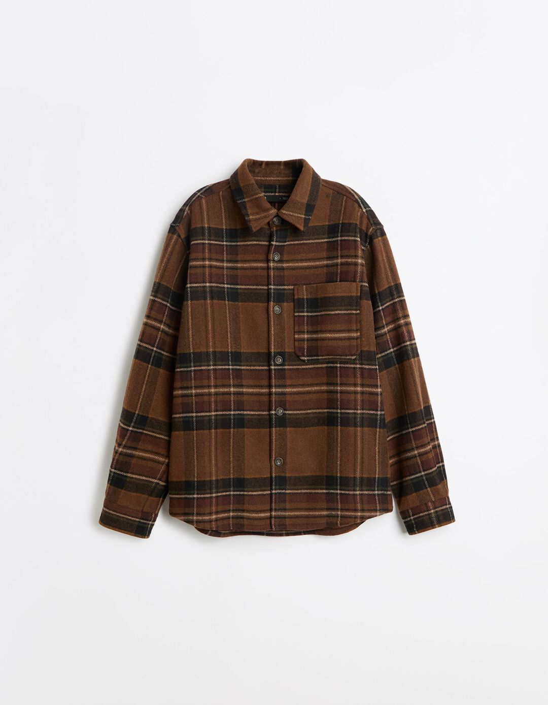 Sobrecamisa Em Xadrez, Homem, Castanho