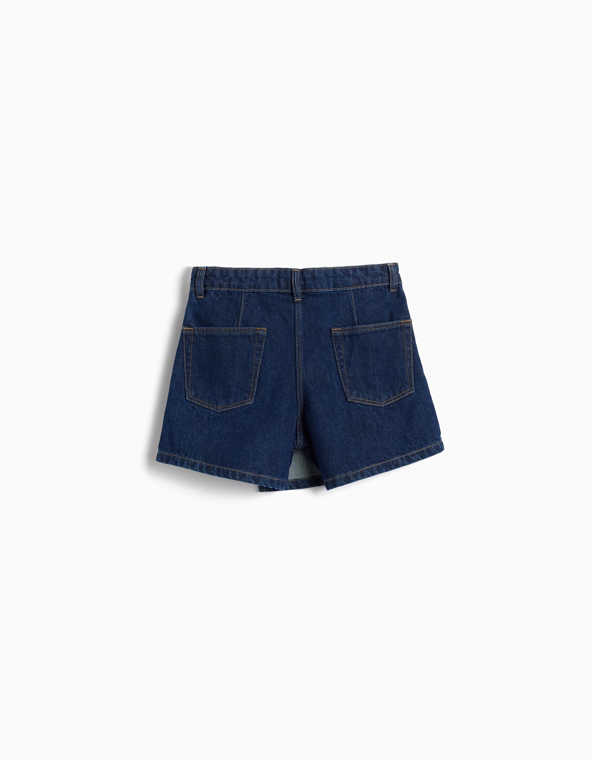 Comprar Online Saia-Cal&ccedil;&atilde;o de Ganga, Menina, Azul Escuro