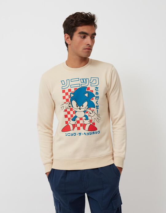 Sweatshirt 'Sonic', Homem, Bege