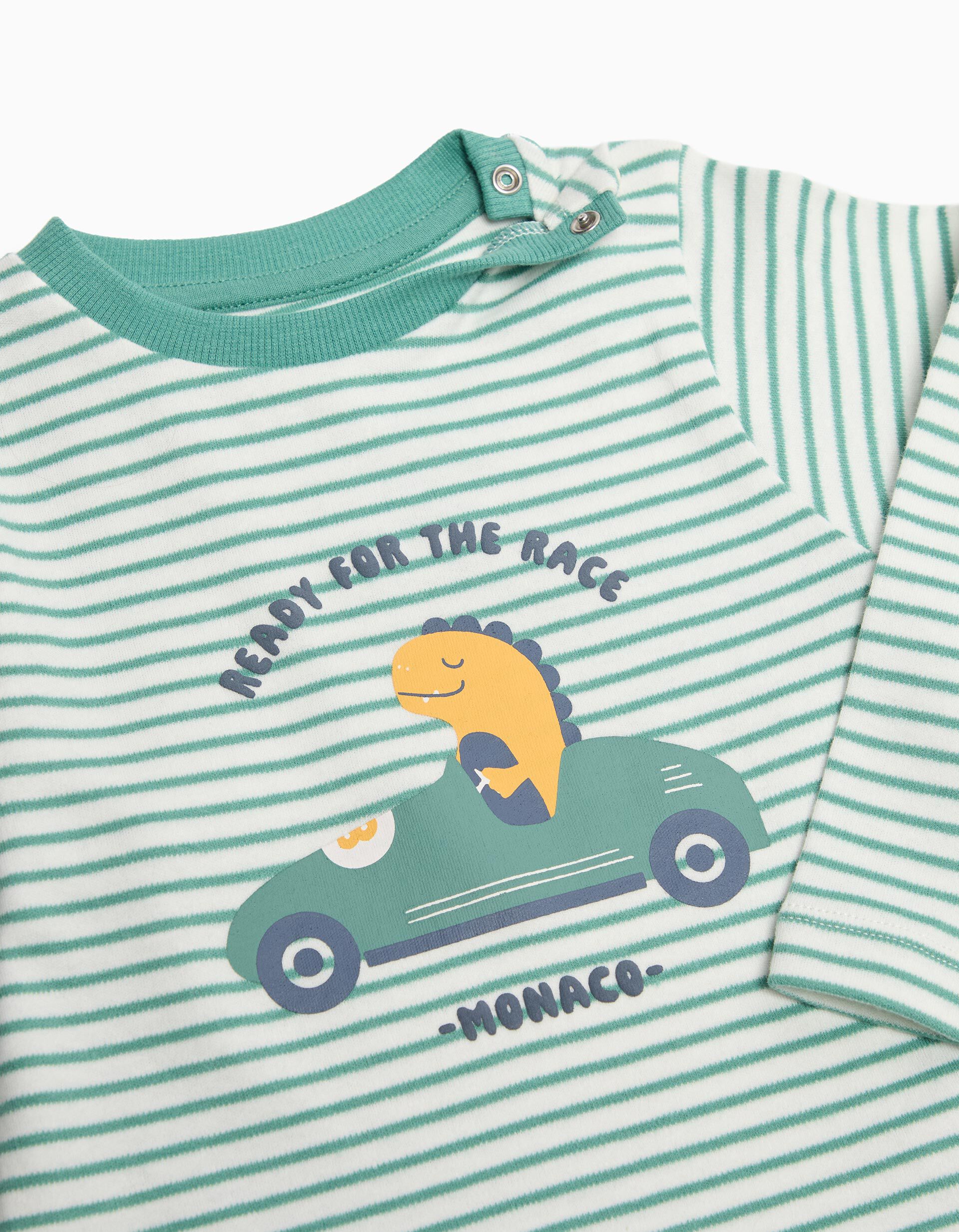 Comprar Online Pijama Riscas, Menino, Verde Claro 