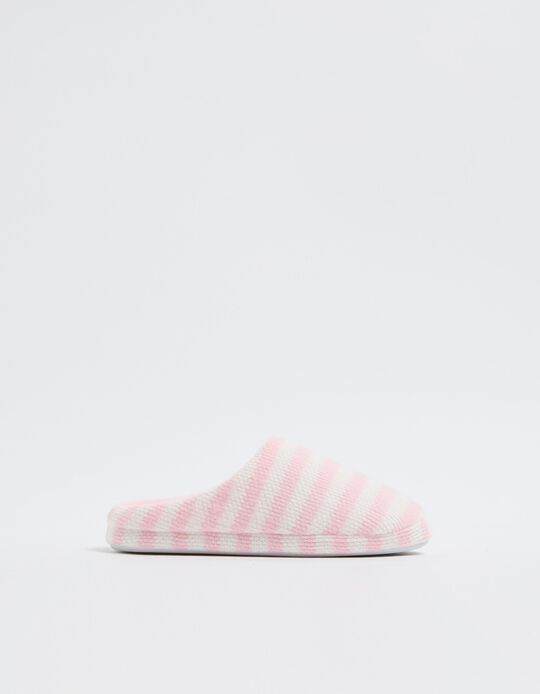 Comprar Online Chinelos de Quarto Riscas, Mulher, Rosa