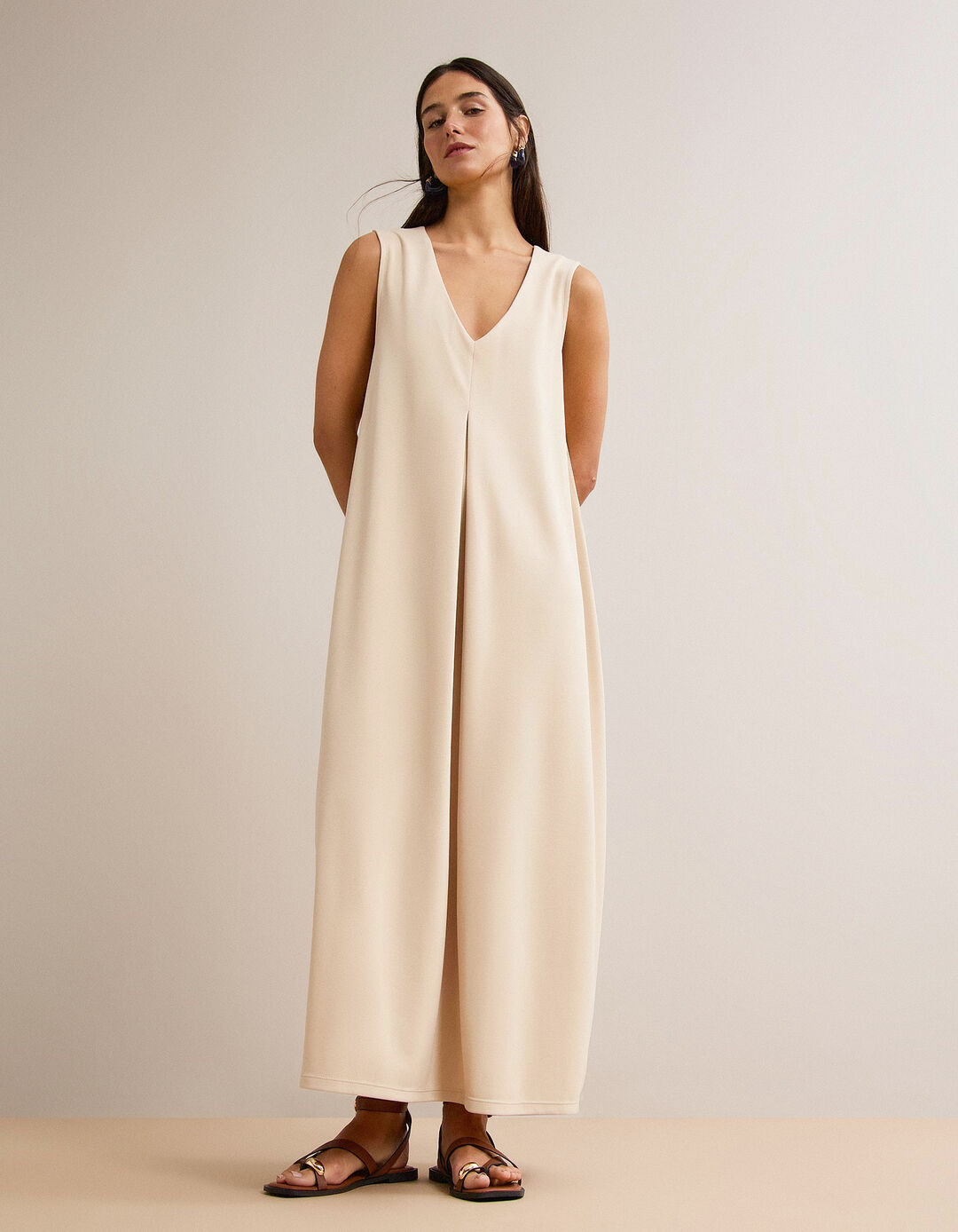 Vestido Comprido, Mulher, Cru