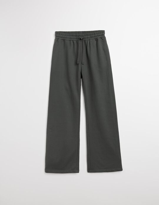 Comprar Online Calças Joggers Wide Leg, Mulher, Cinzento Escuro
