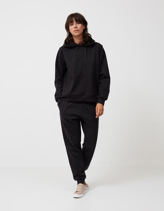 Hooded Sweatshirt, Women, Black