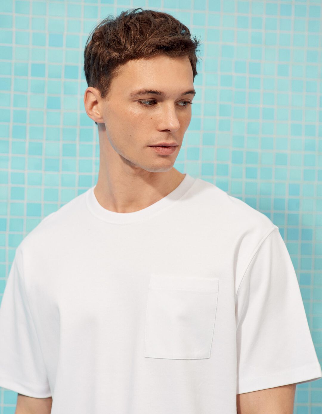 T-shirt, Homem, Branco