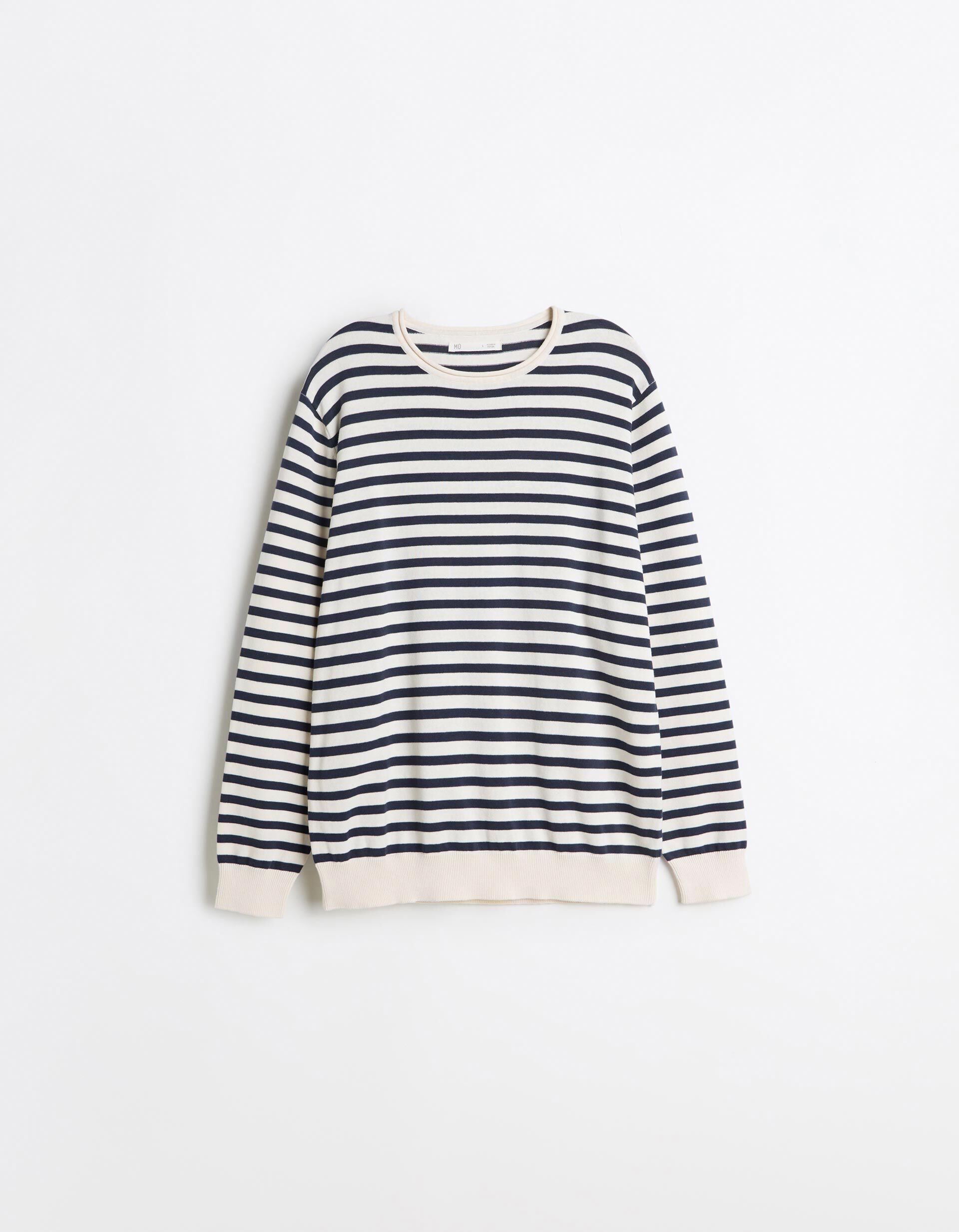 Comprar Online Camisola &Agrave;s Riscas, Homem, Branco