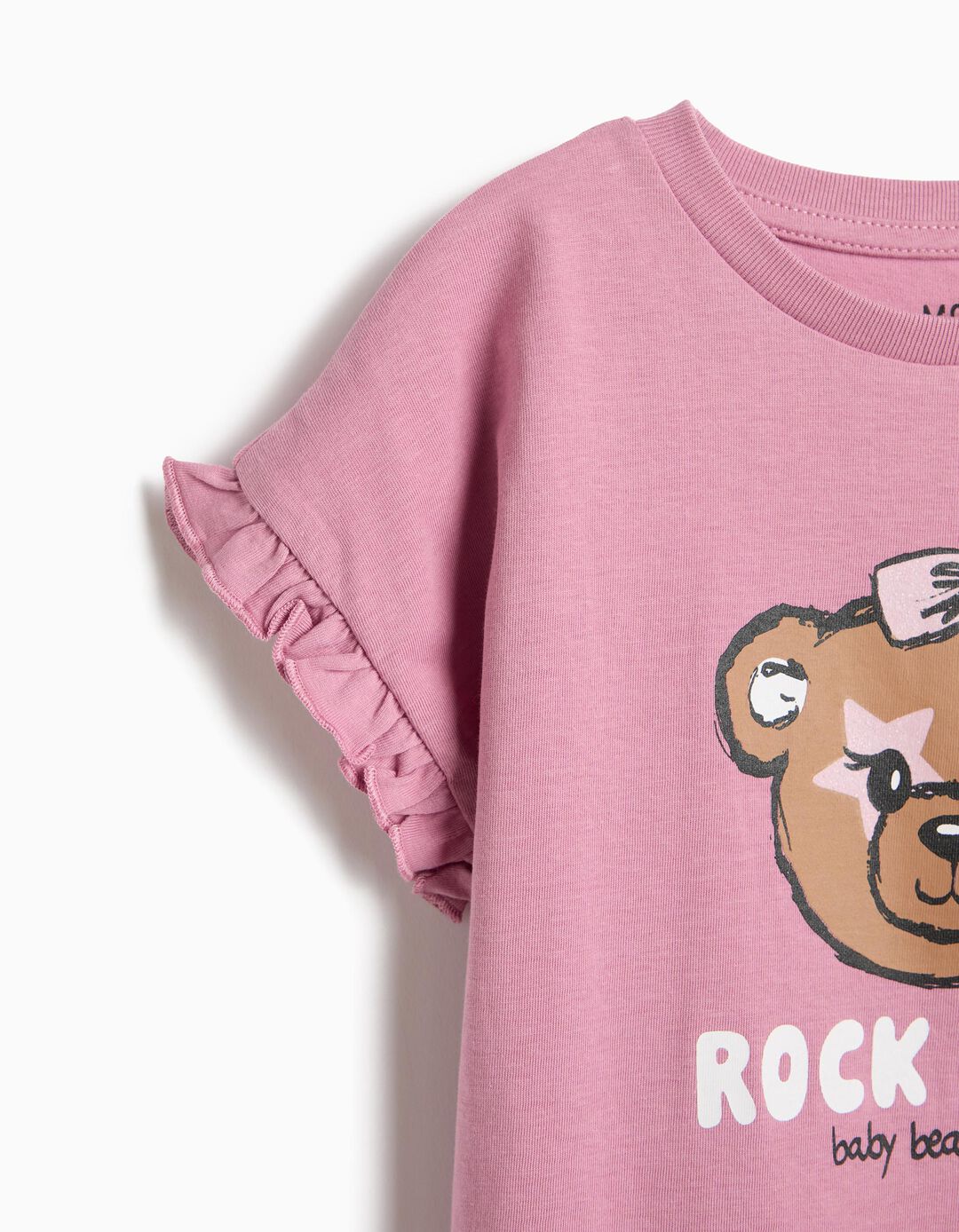 T-shirt Estampada, Menina, Rosa