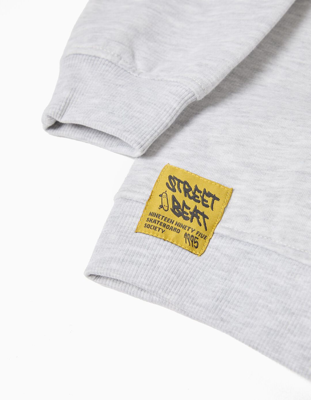 Sweatshirt de Felpa, Menino, Cinzento Claro