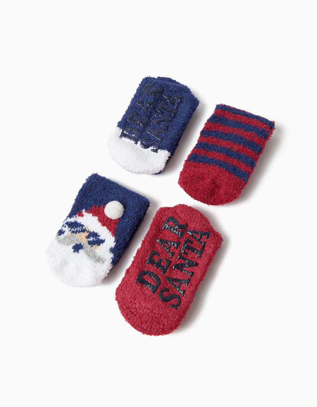 Pack 2 Pares De Meias Natal, Menino, Azul Escuro