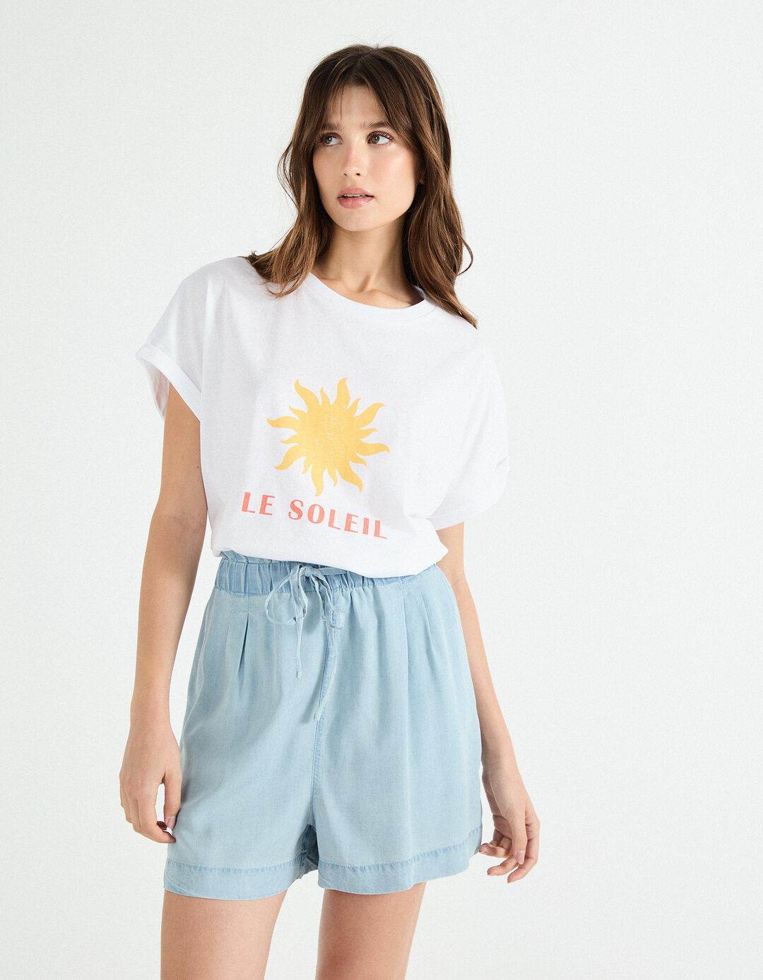 T-shirt Print, Mulher, Branco