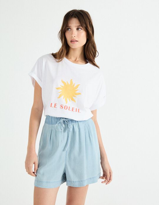 Comprar Online T-shirt Print, Mulher, Branco