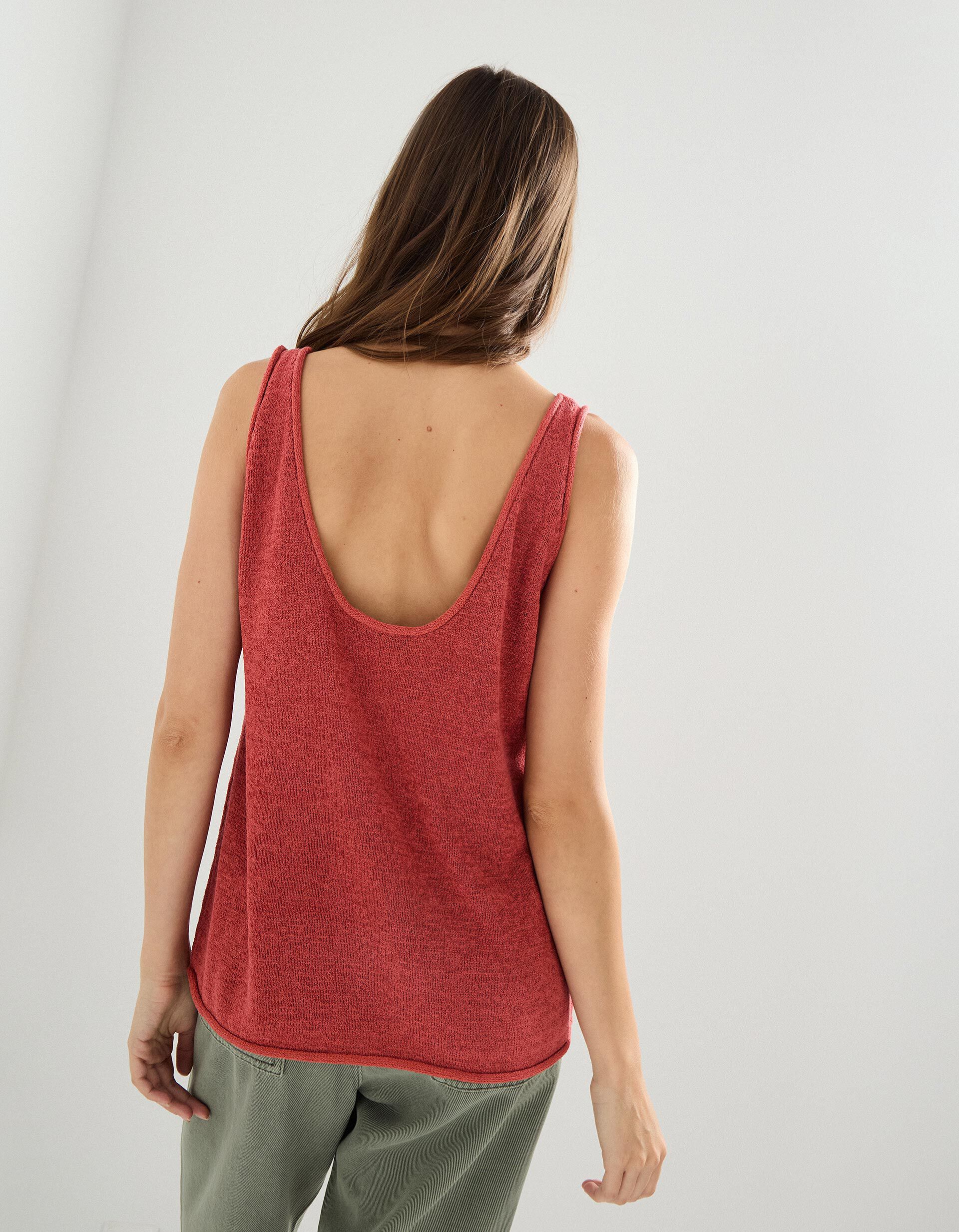 Comprar Online Top de Malha, Mulher, Vermelho Escuro 