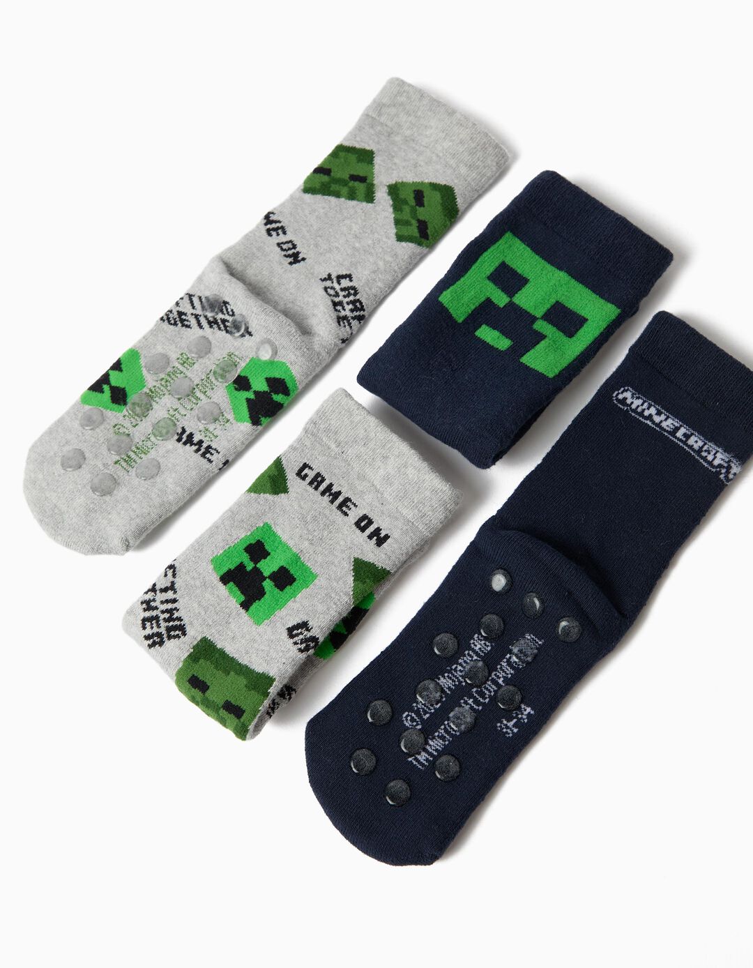 Pack 2 Pares De Meias 'Minecraft', Menino, Multicolor
