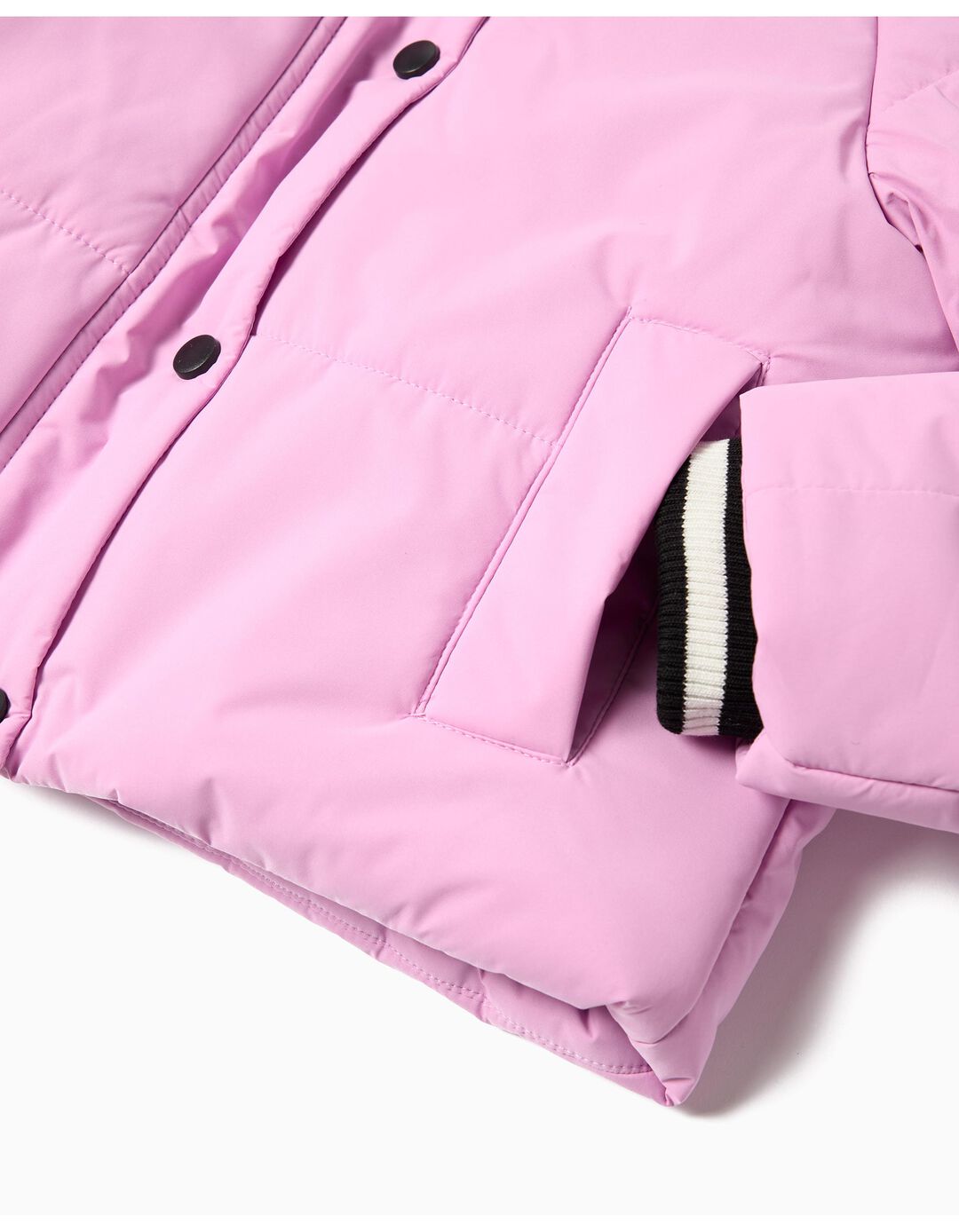 Casaco Acolchoado, Menina, Rosa Claro