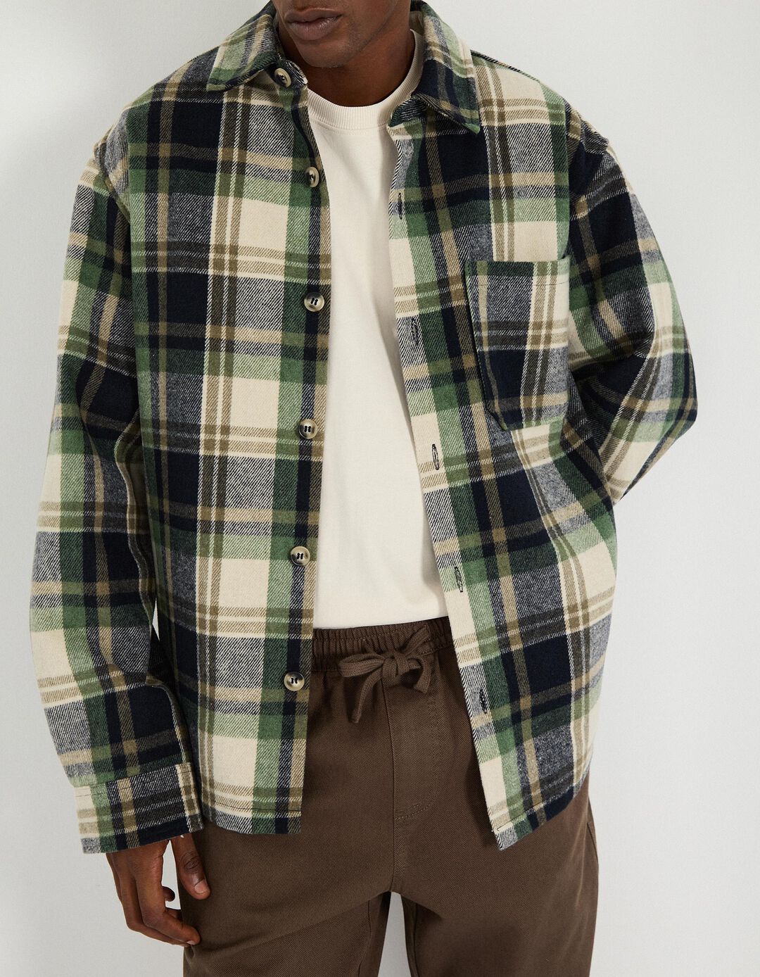 Sobrecamisa de Flanela, Homem, Verde