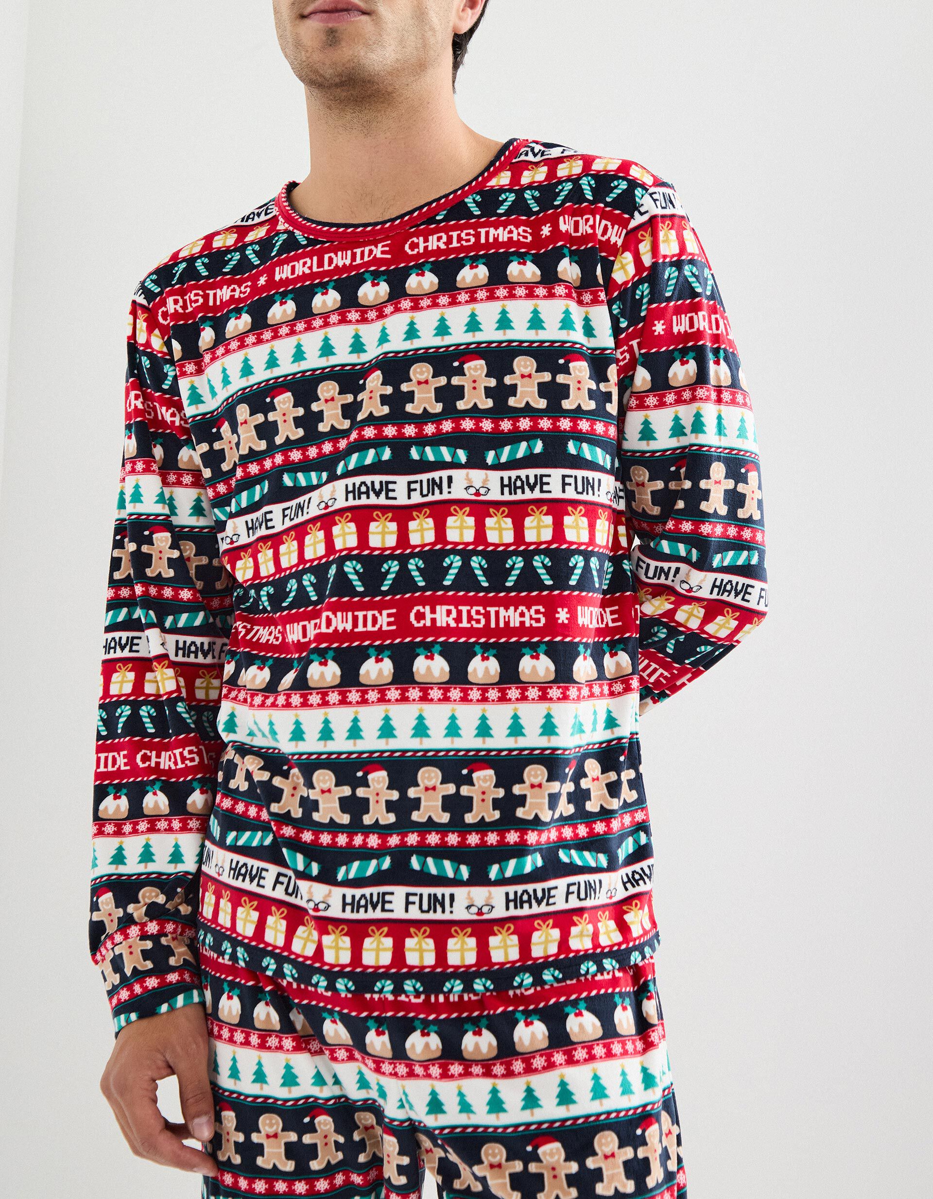 Comprar Online Pijama Aveludado de Natal, Homem, Multicor