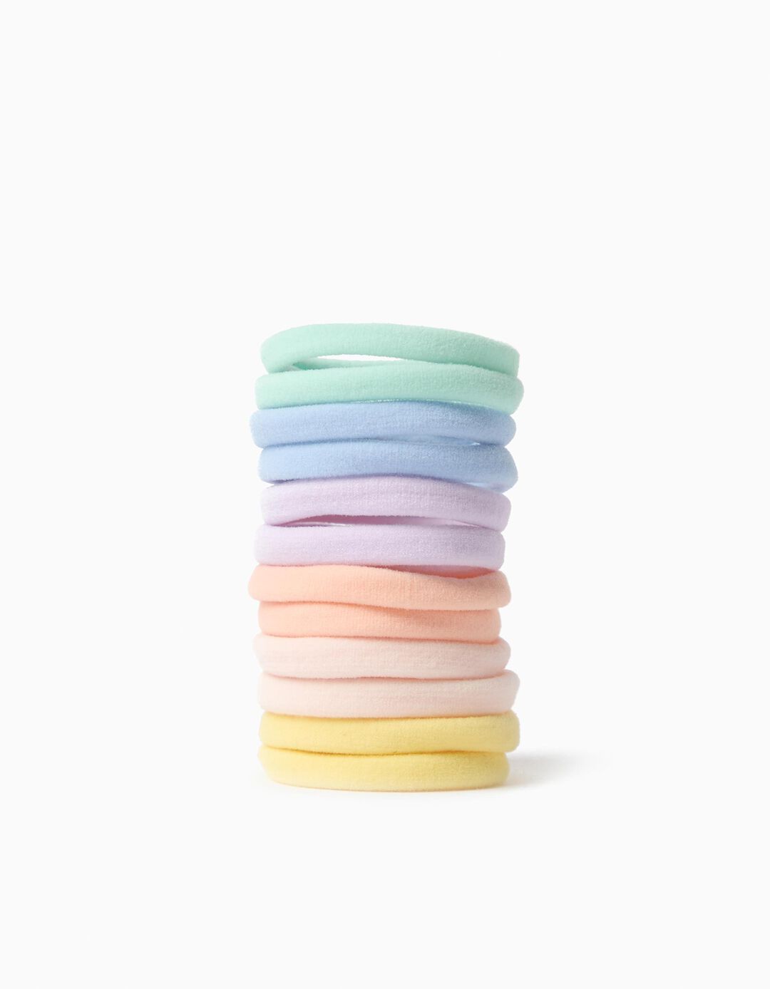 Pack 12 El&aacute;sticos, Menina, Multicolor