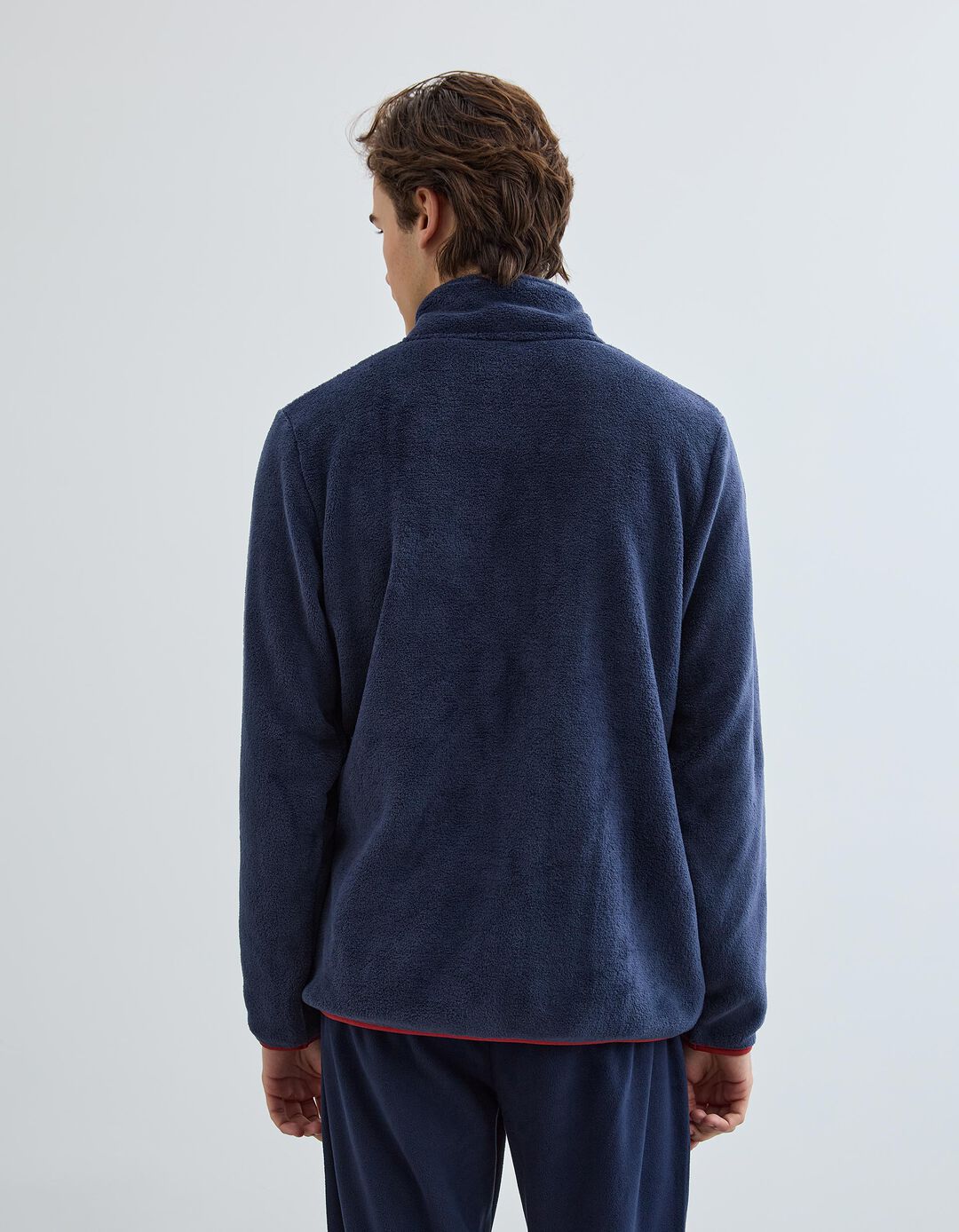 Casaco Polar Aveludado, Homem, Azul Escuro