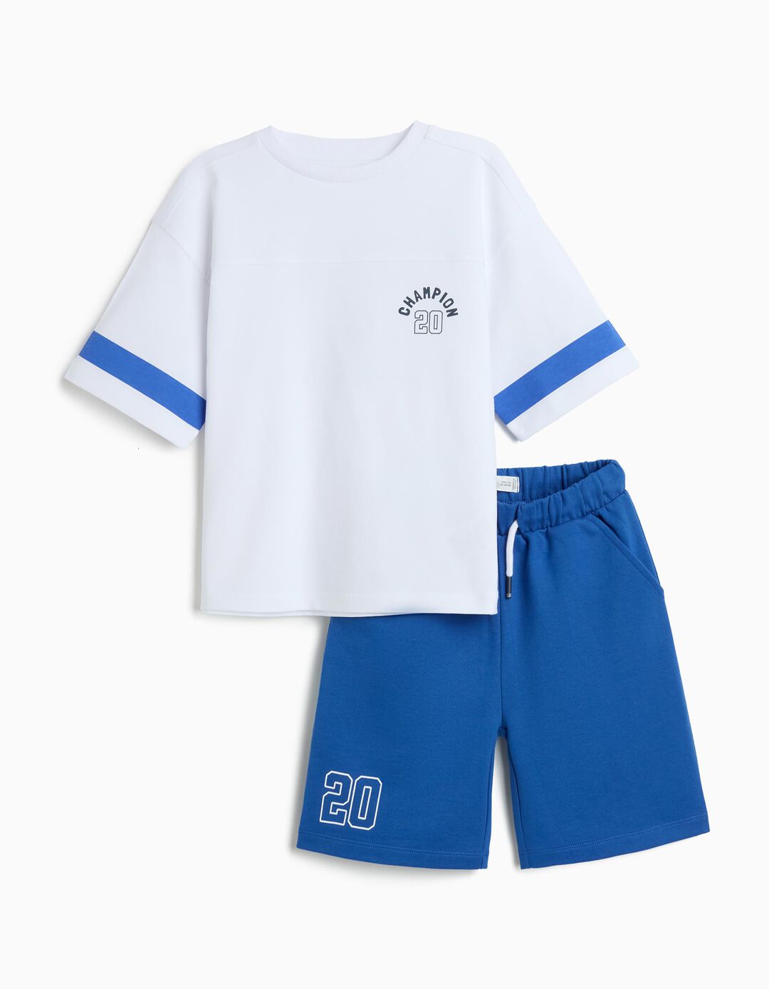 Conjunto T-shirt e Cal&ccedil;&otilde;es, Menino, Azul