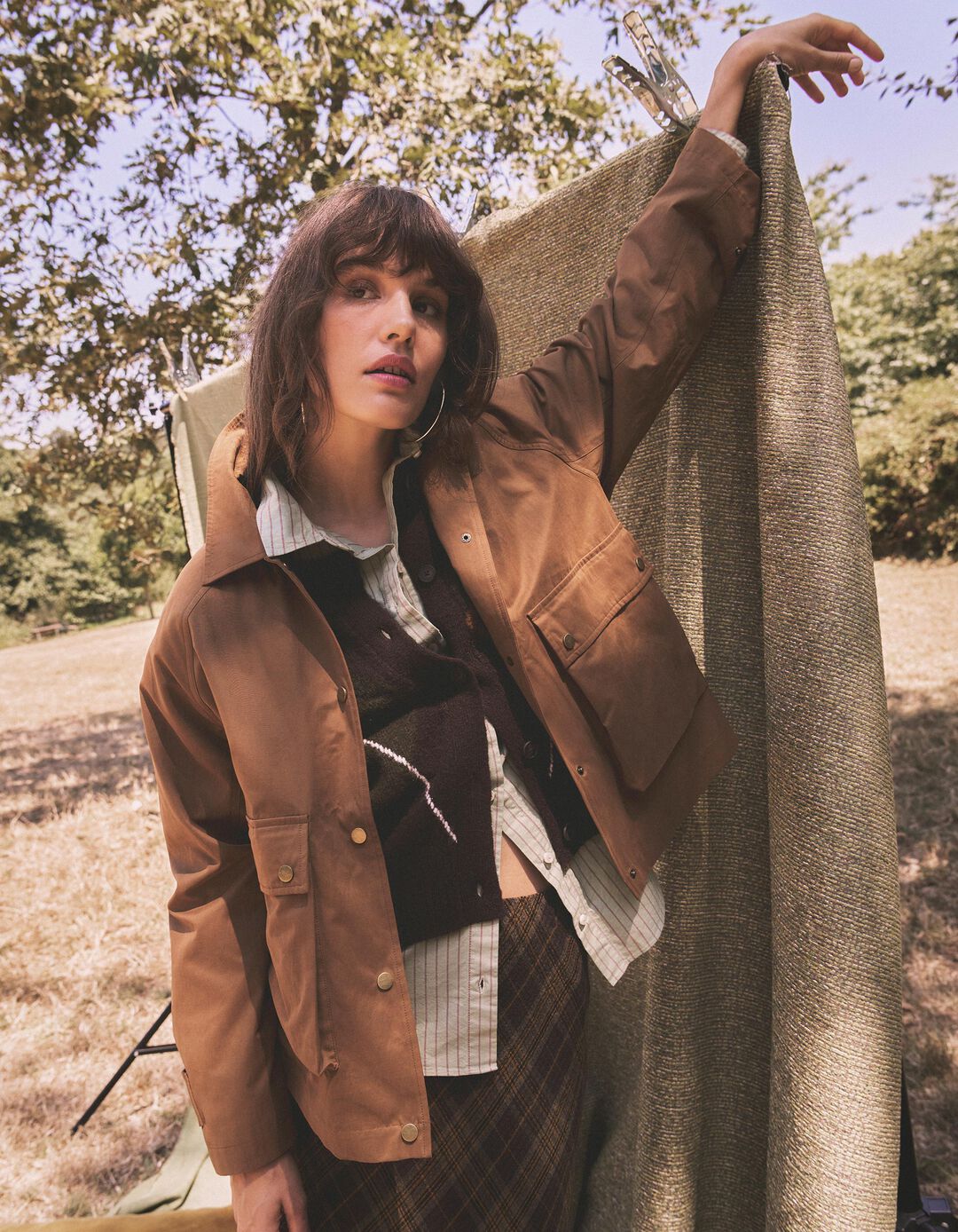 Parka, Mulher, Castanho Claro