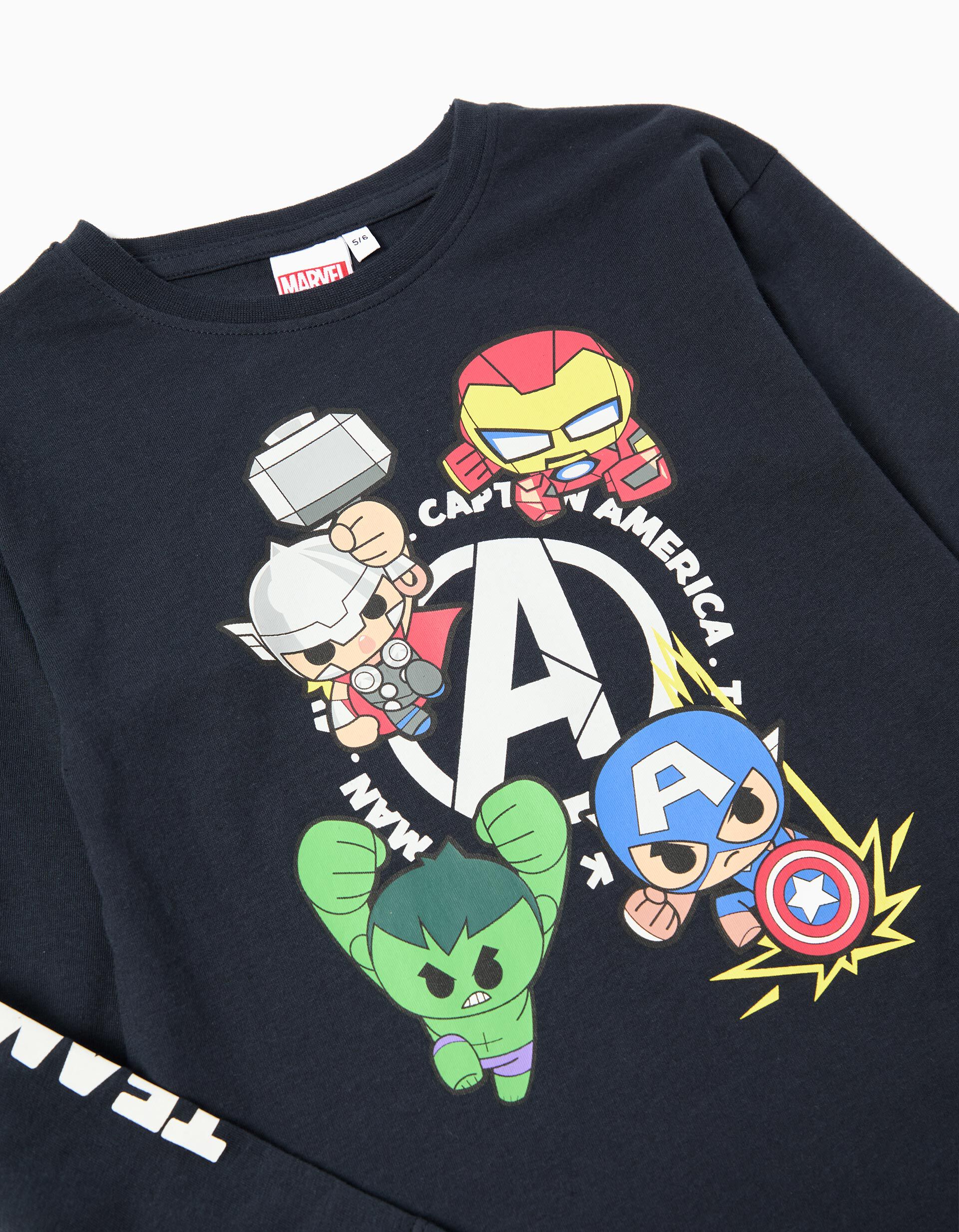 Comprar Online T-shirt Manga Comprida 'Marvel' &copy;Disney, Menino, Azul Escuro