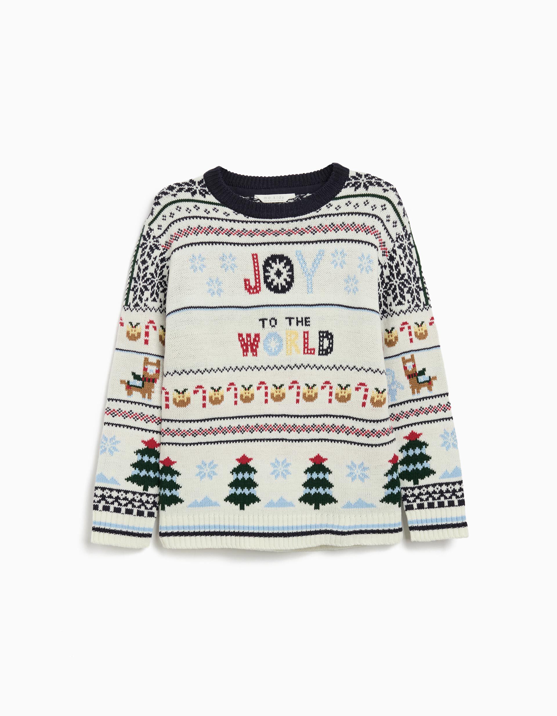 Comprar Online Camisola Malha Natal, Menino, Bege Claro