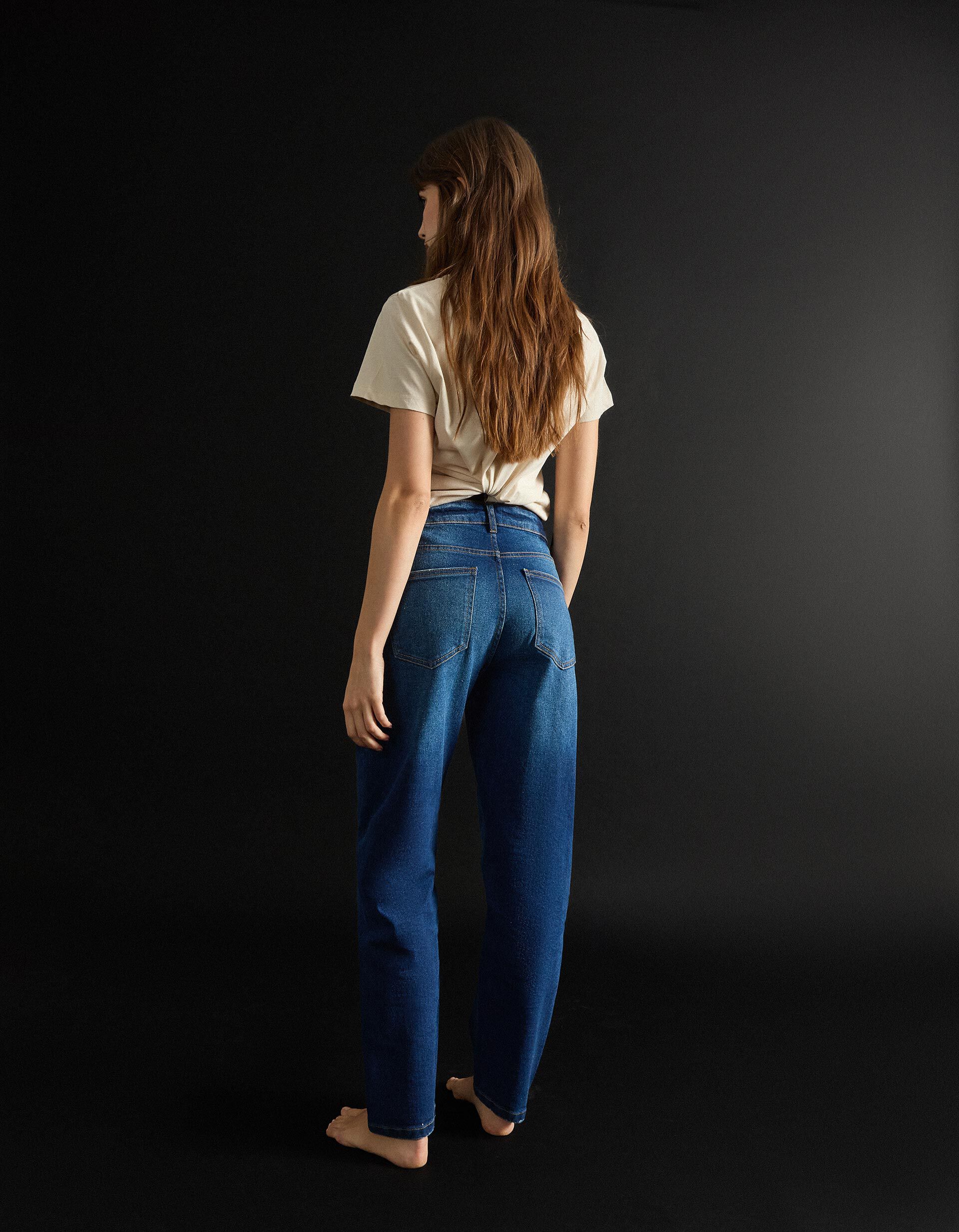 Comprar Online Cal&ccedil;as de Ganga 'Tapered Mom Fit', Mulher, Azul Escuro