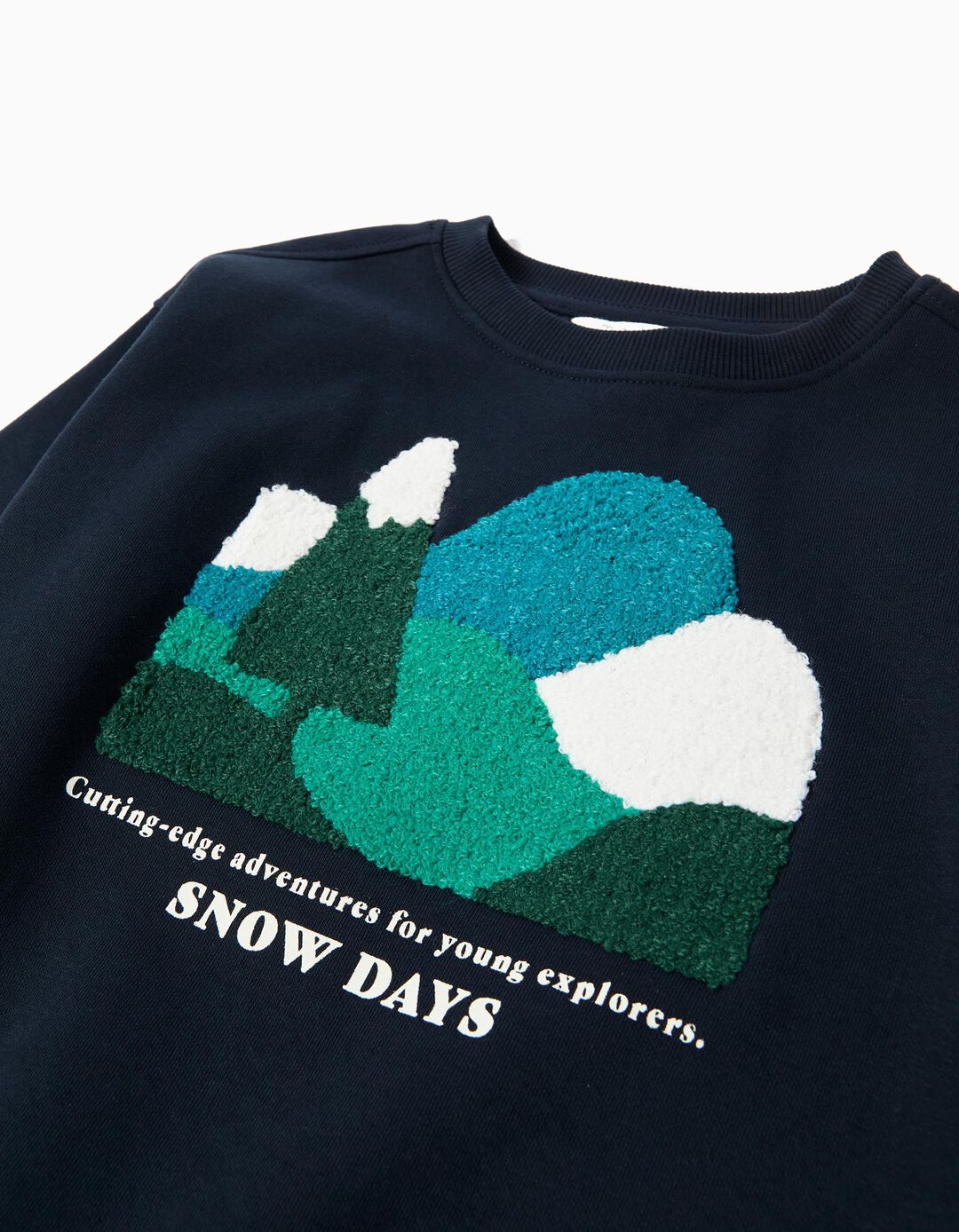 Sweatshirt de Felpa, Menino, Azul Escuro