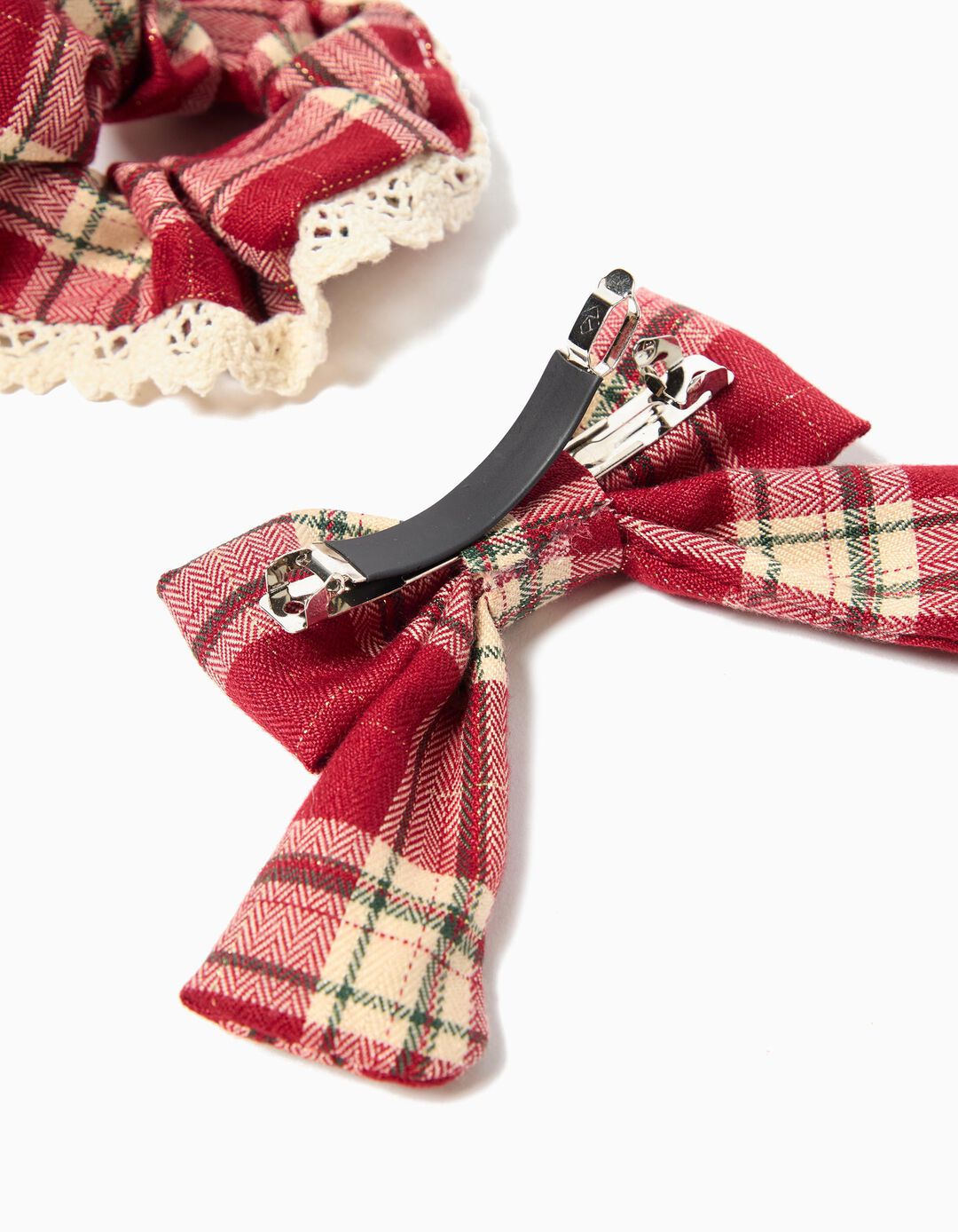 Pack Scrunchie e Gancho de Cabelo, Menina, Vermelho