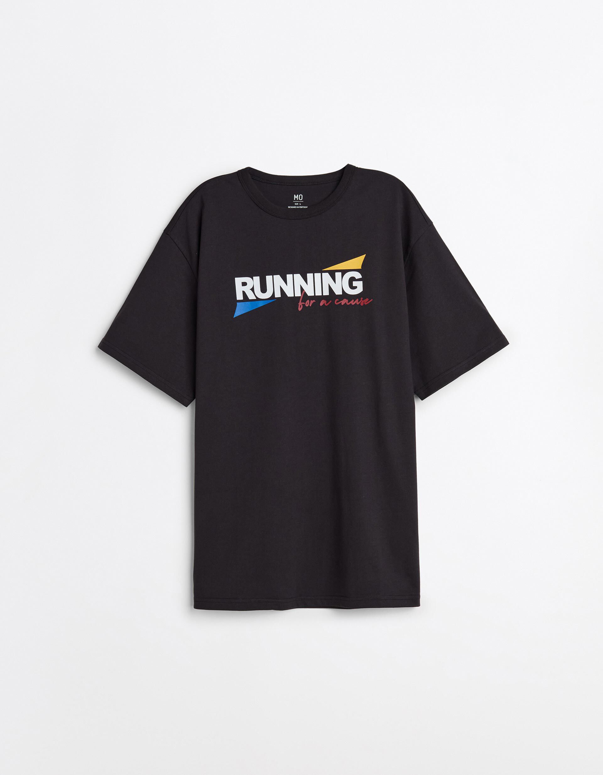 Comprar Online T-shirt Heavy Jersey Estampada, Homem, Preto