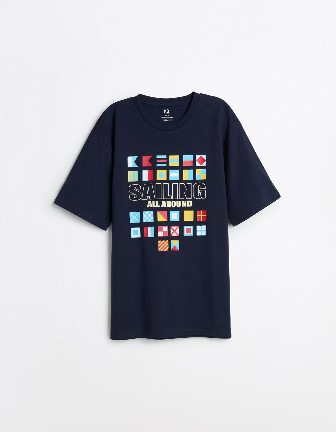 T-shirt Estampada, Homem, Azul Escuro