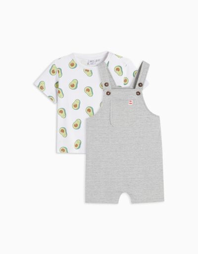 Avocado T-shirt + Jumpsuit Set, Baby Boys, Multicolour