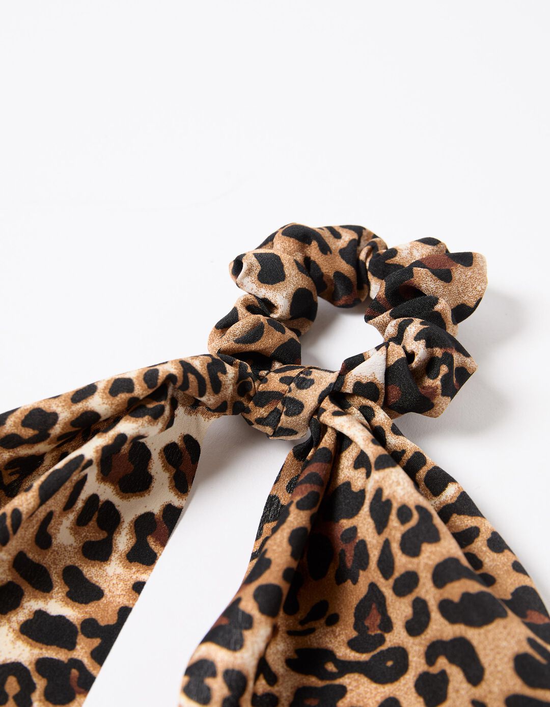 Elástico de Cabelo Animal Print, Mulher, Castanho